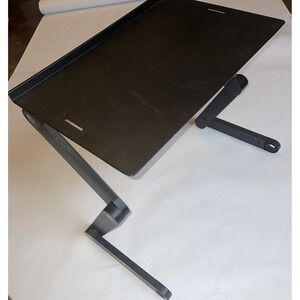 Uncaged Ergonomics Adjustable Laptop Stand Portable Folding Desk Tray Black